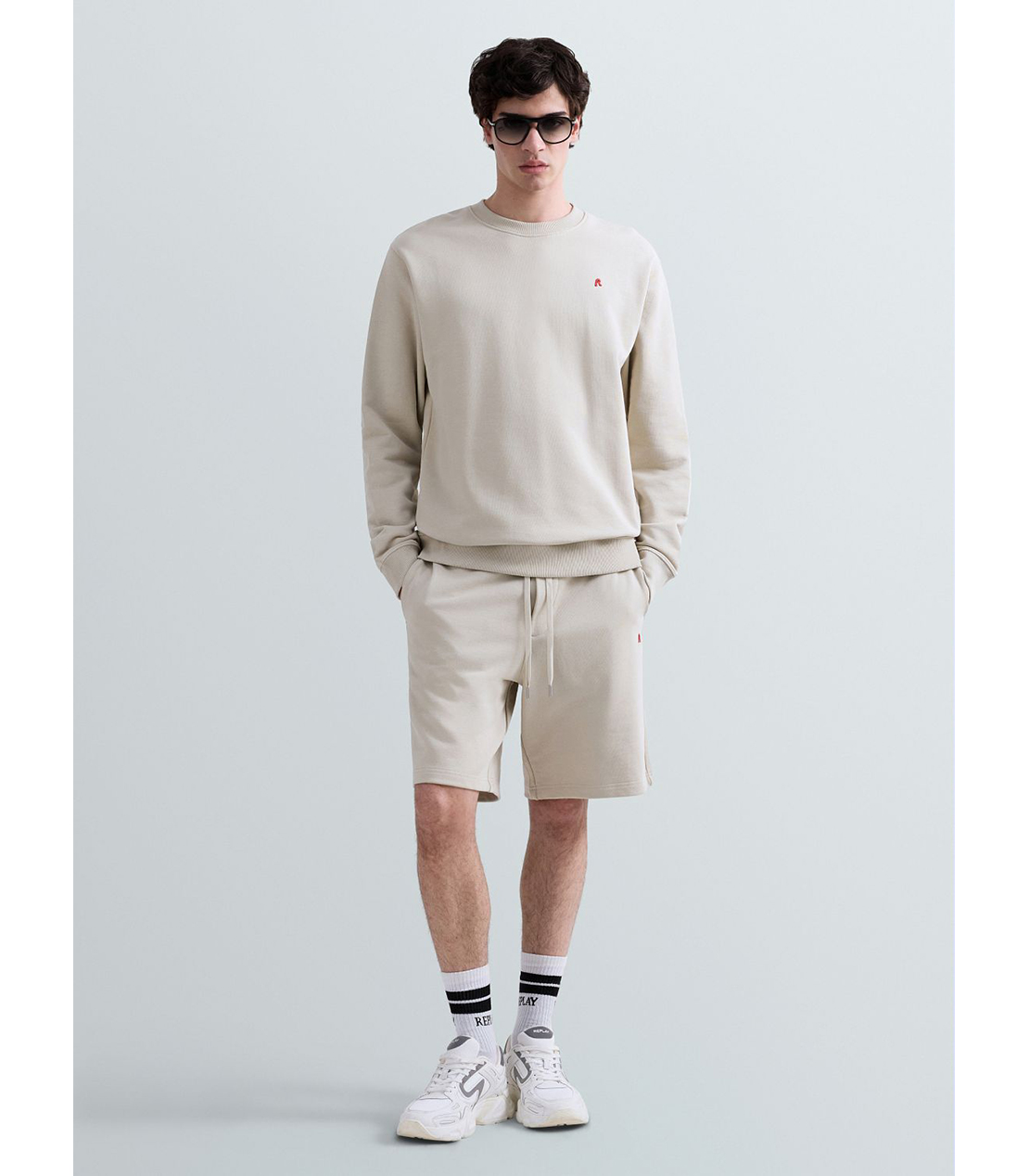 コットンテリーフリースショーツ 詳細画像 ライトベージュ 2